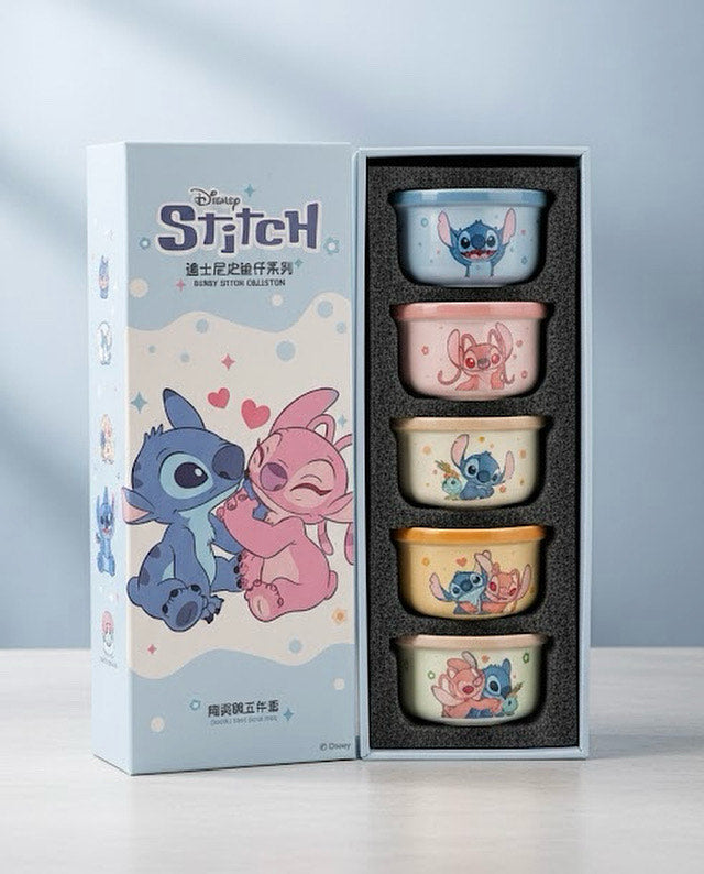 💙 Stitch & Angel Bowl Set