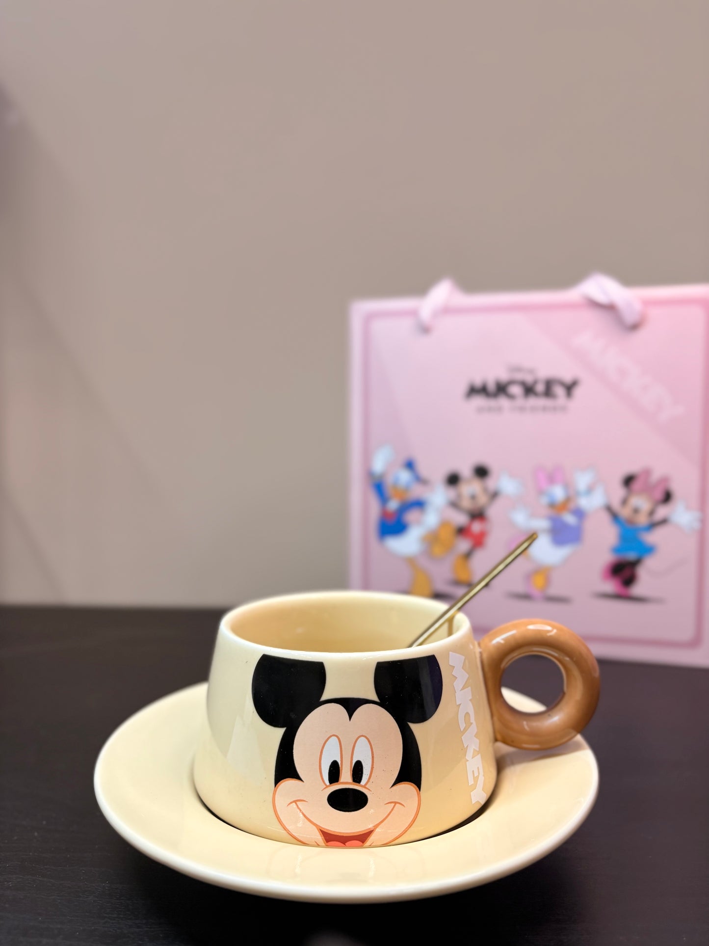 🖤 Mickey Beige Cup Set