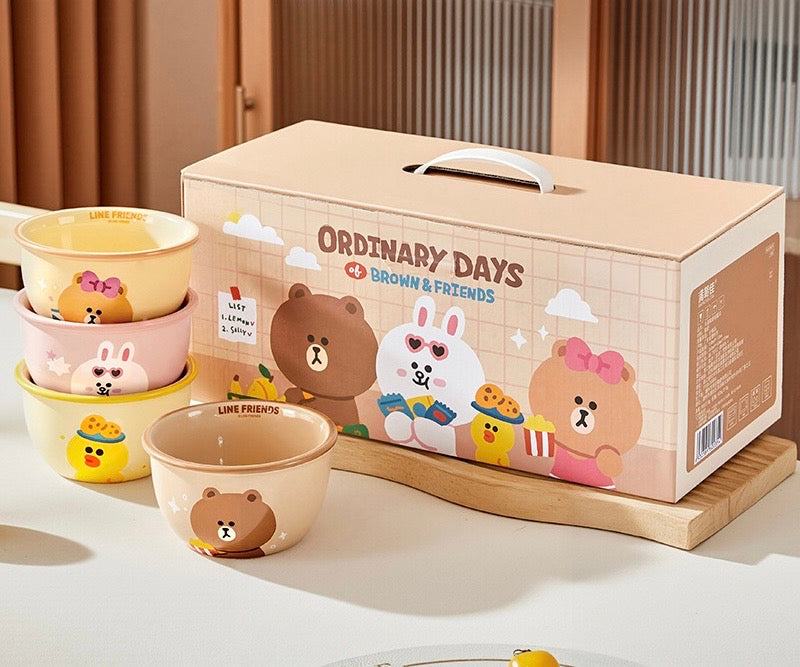 Brown & Friends Bowl Set 🍯