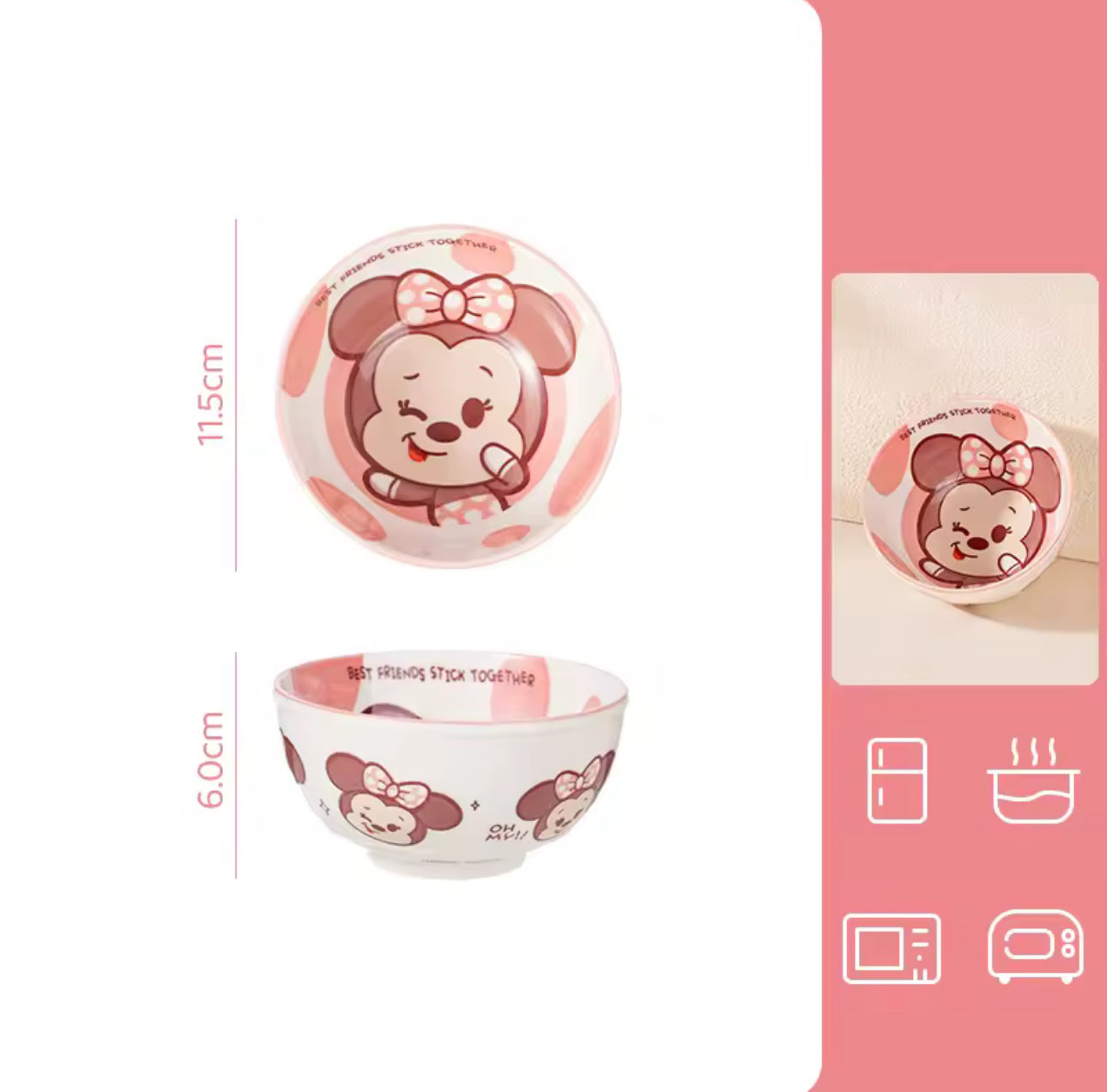 Cute Cartoon Bowl Set – 4 Pieces