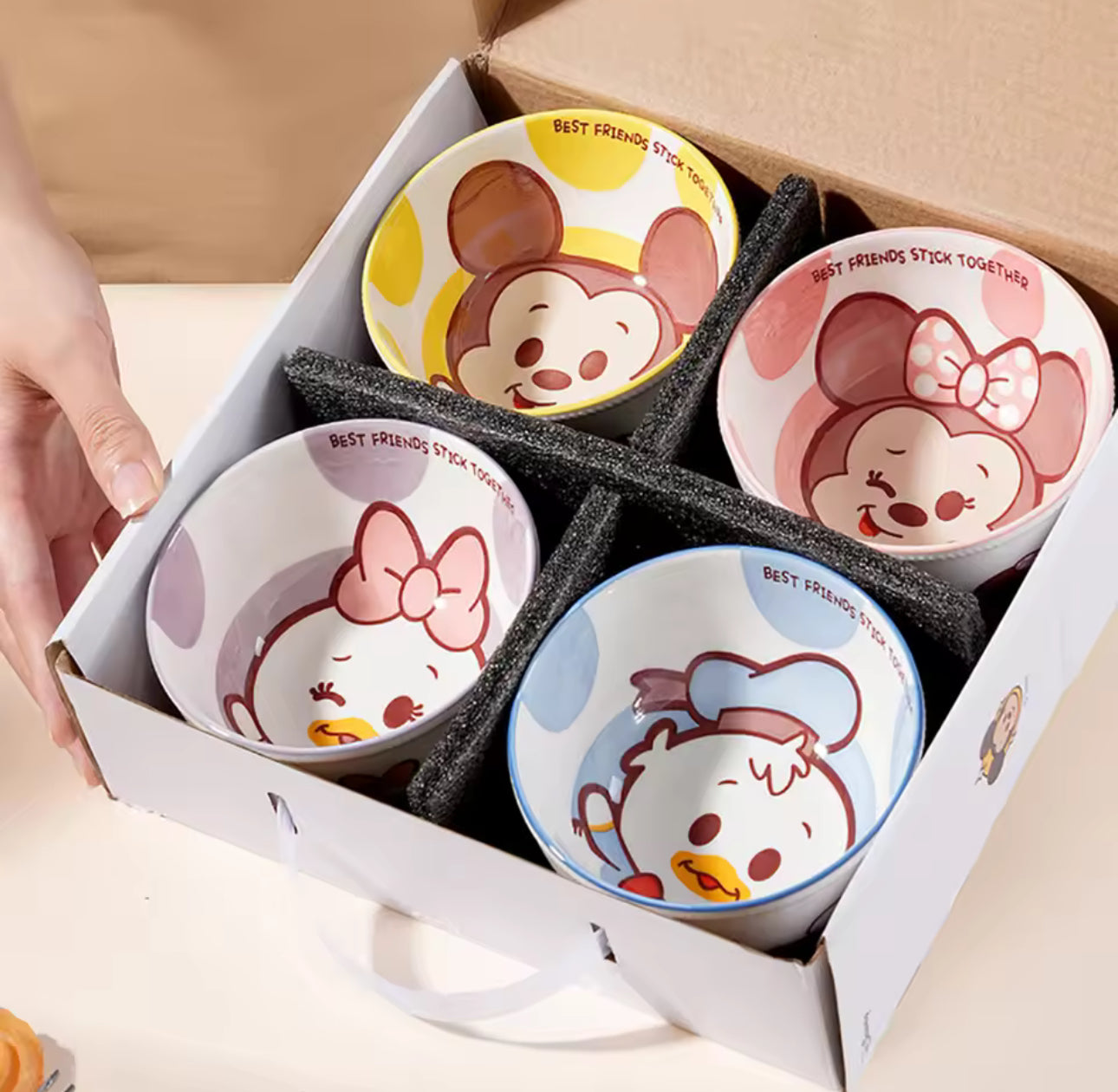 Cute Cartoon Bowl Set – 4 Pieces