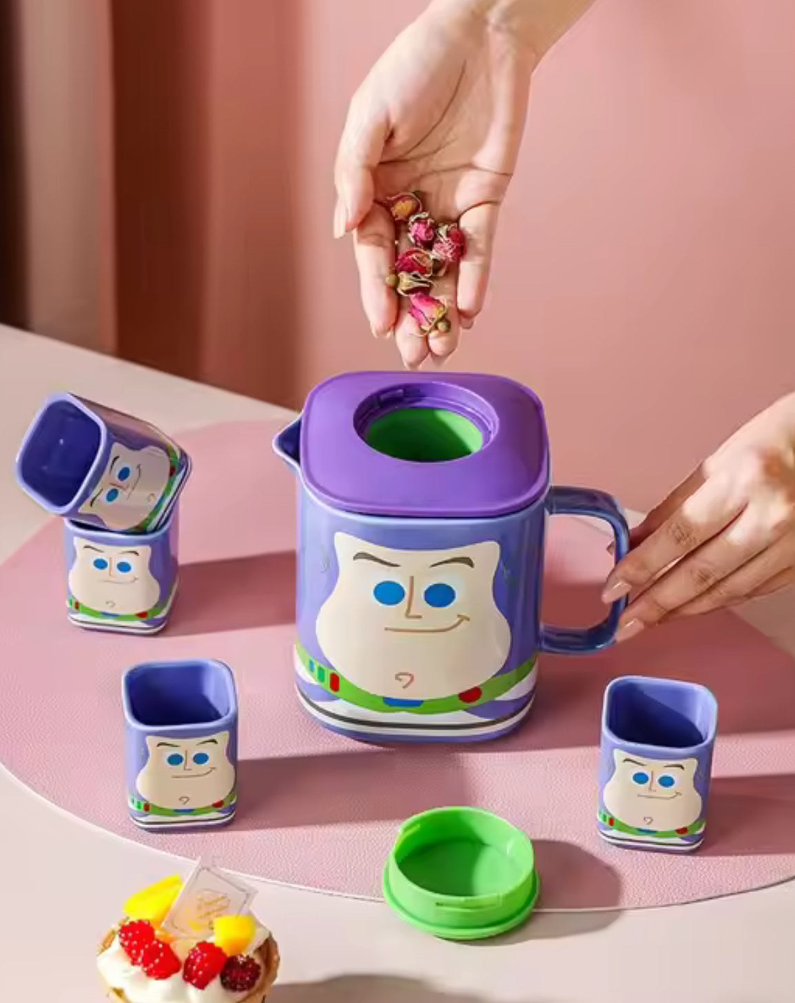 Cartoon Tea Set with Cups – 850ml Teapot & 75ml Cups