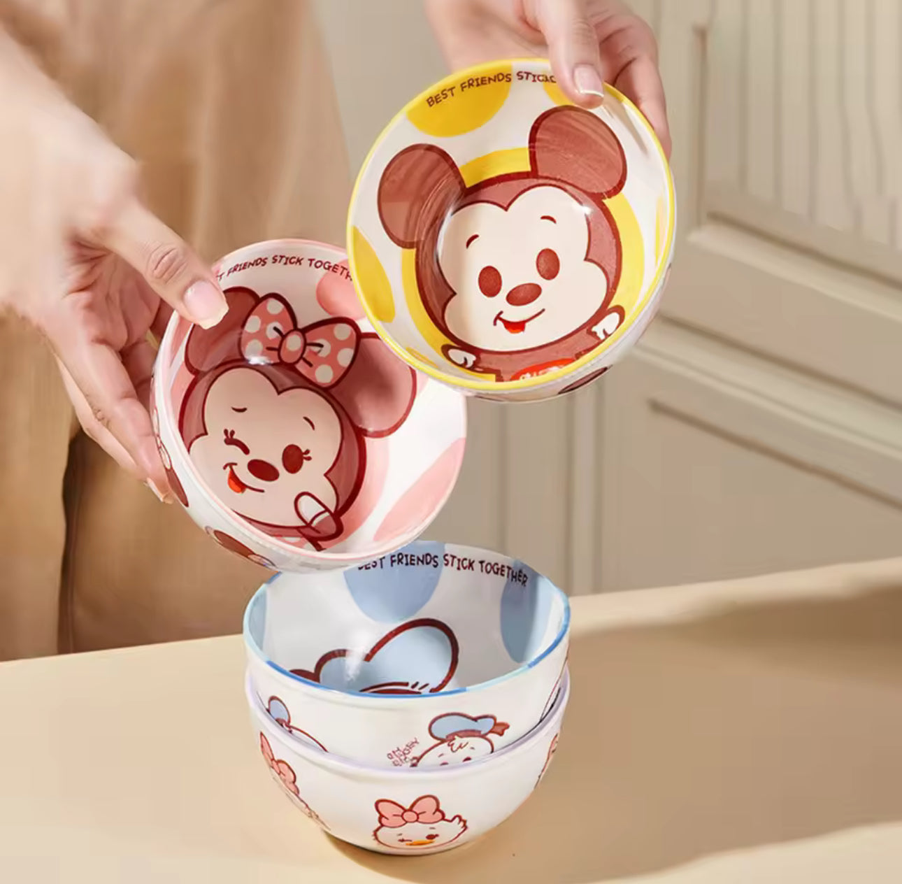 Cute Cartoon Bowl Set – 4 Pieces