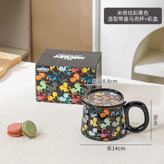 Mickey Ceramic Mug with Lid - 2 🐭☕