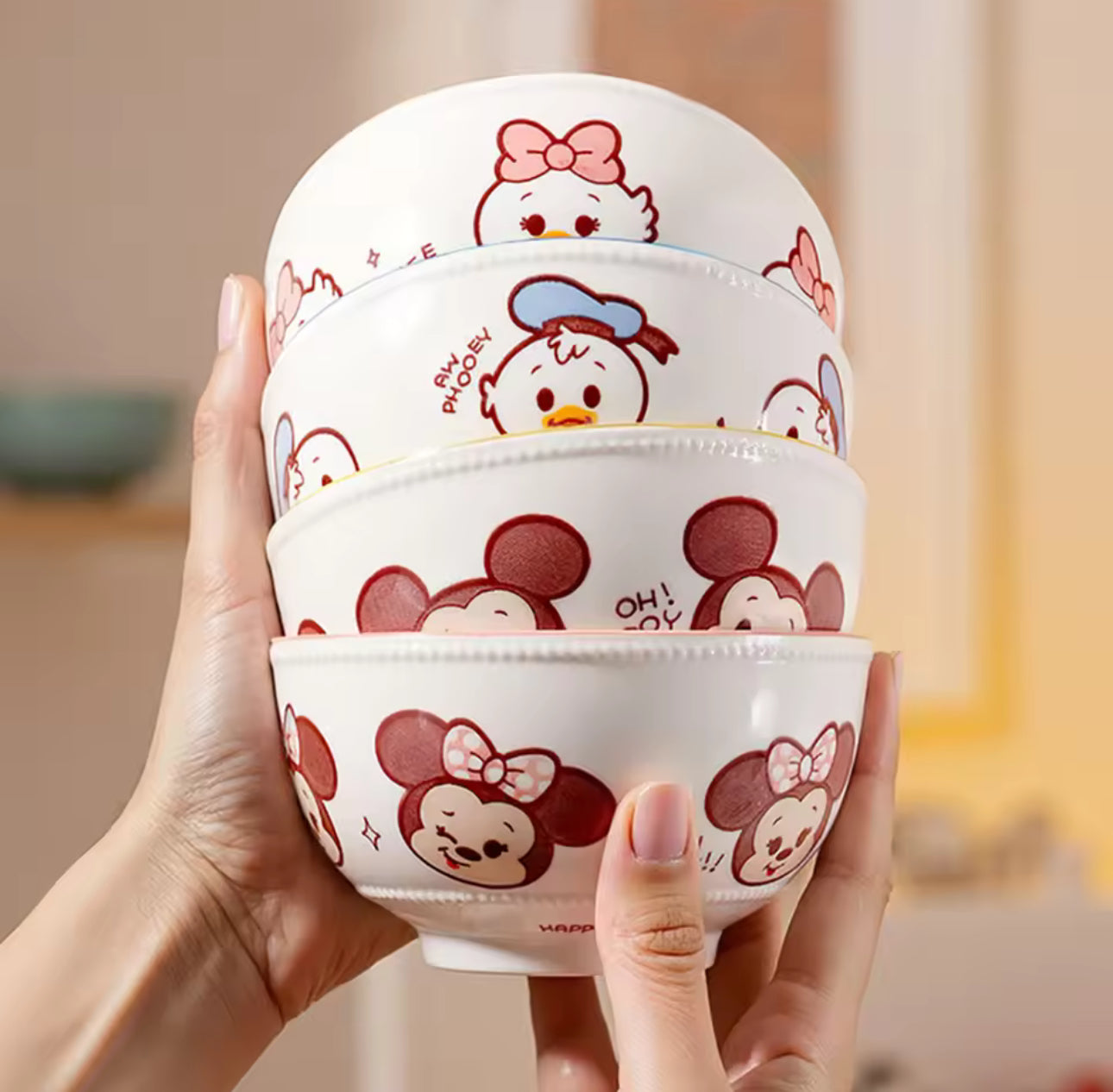 Cute Cartoon Bowl Set – 4 Pieces