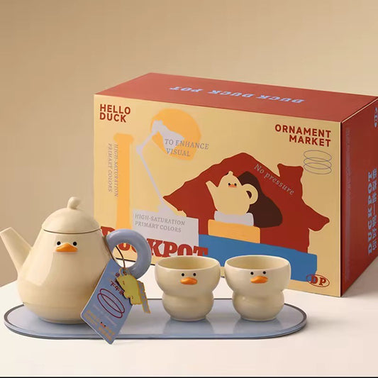 🐥 Hello Duck Ceramic Tea Set